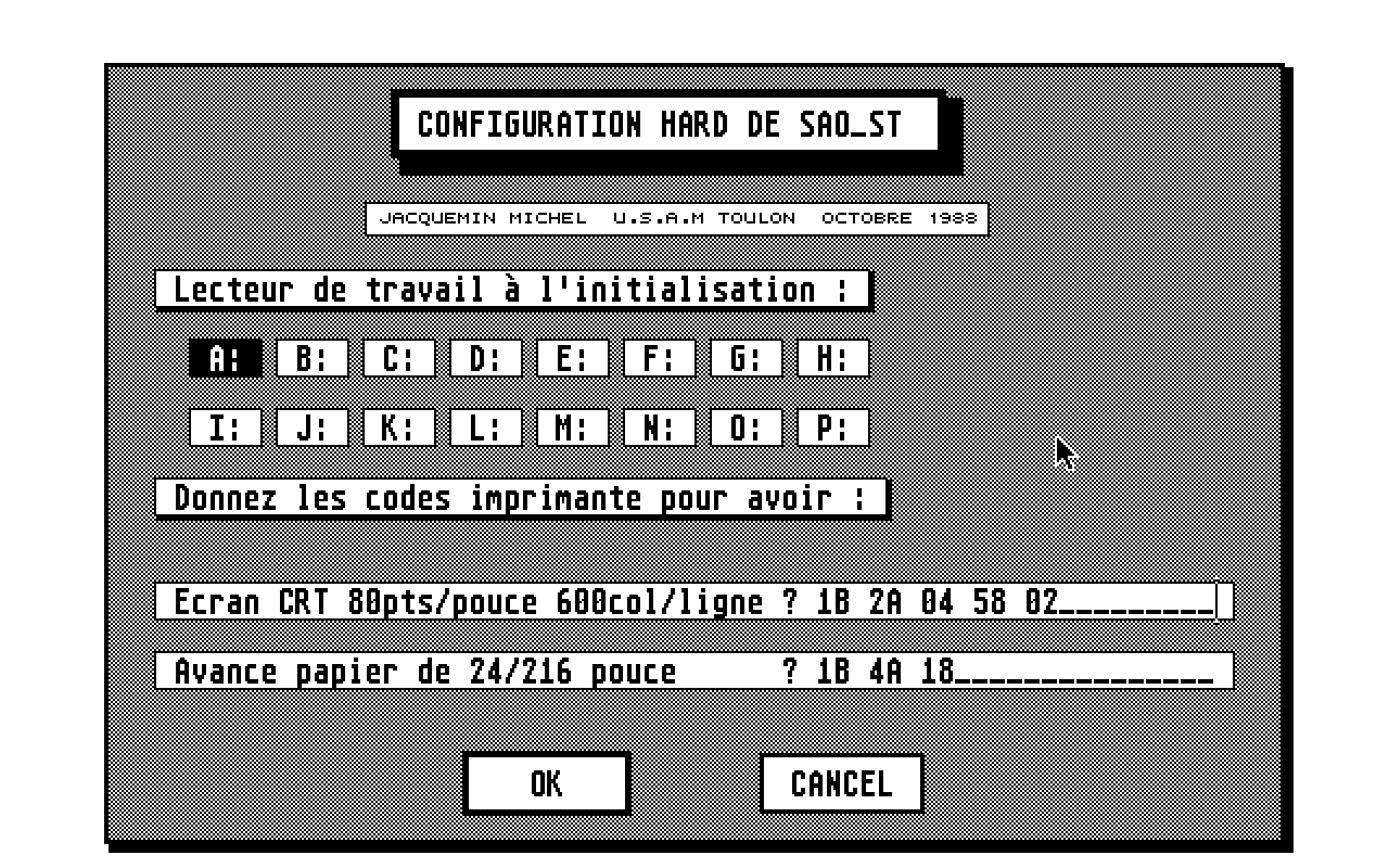 SAO ST atari screenshot